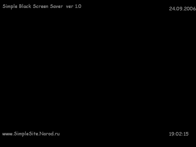 Simple Black Screen Saver 1.0